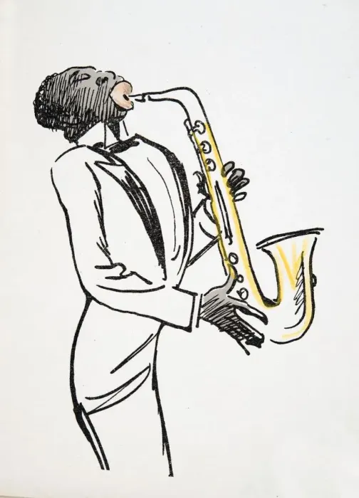 Framed Print : Saxophone Player, from White Bottoms pub. 1927 Framed Print : Saxophone Player, from White Bottoms pub. 1927