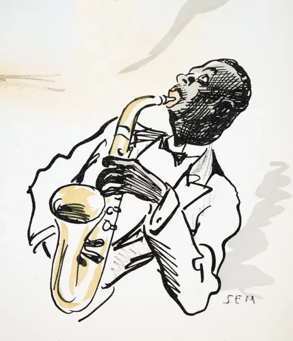 Framed Print : Saxophone Player, from White Bottoms pub. 1927 Framed Print : Saxophone Player, from White Bottoms pub. 1927
