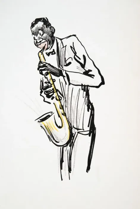 Framed Print : Saxophone Player, from White Bottoms pub. 1927 Framed Print : Saxophone Player, from White Bottoms pub. 1927