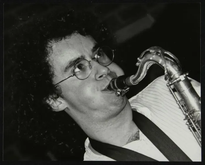 Framed Print : Saxophonist Julian Arguelles playing at The Fairway, Welwyn Garden City, Hertfordshire, 26 May 1991 Framed Print : Saxophonist Julian Arguelles playing at The Fairway, Welwyn Garden City, Hertfordshire, 26 May 1991