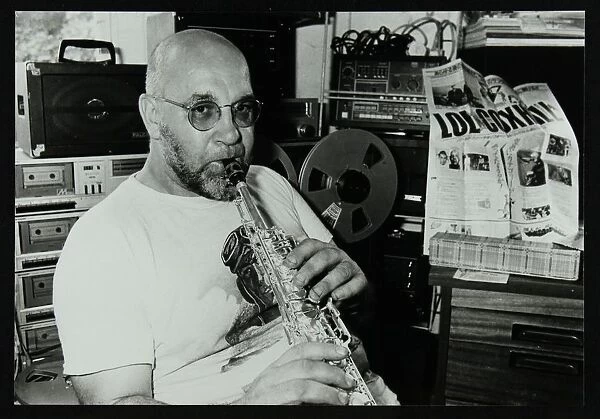Saxophonist Lol Coxhill at Digswell House, Welywn Garden City, Hertfordshire, August 1983