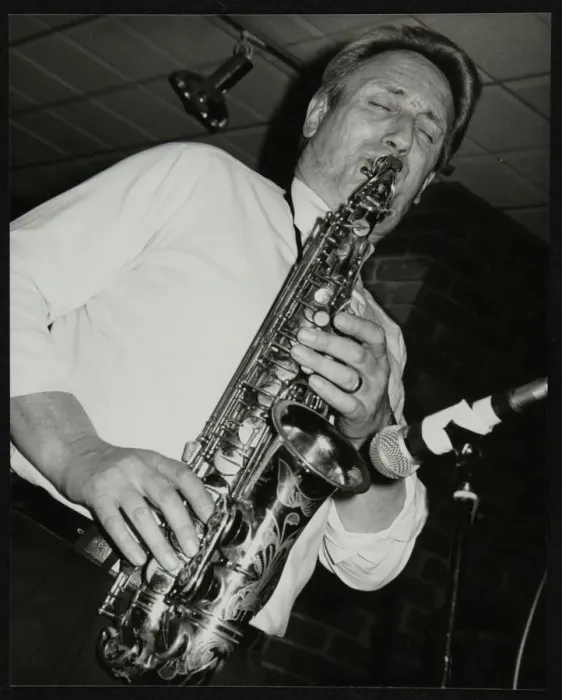 Framed Print : Saxophonist Peter King playing at The Fairway, Welwyn Garden City, Hertfordshire, 14 April 1991 Framed Print : Saxophonist Peter King playing at The Fairway, Welwyn Garden City, Hertfordshire, 14 April 1991