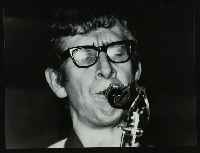 Framed Print : Saxophonist Phil Day playing at The Bell, Codicote, Hertfordshire, January 1984. Artist Framed Print : Saxophonist Phil Day playing at The Bell, Codicote, Hertfordshire, January 1984. Artist