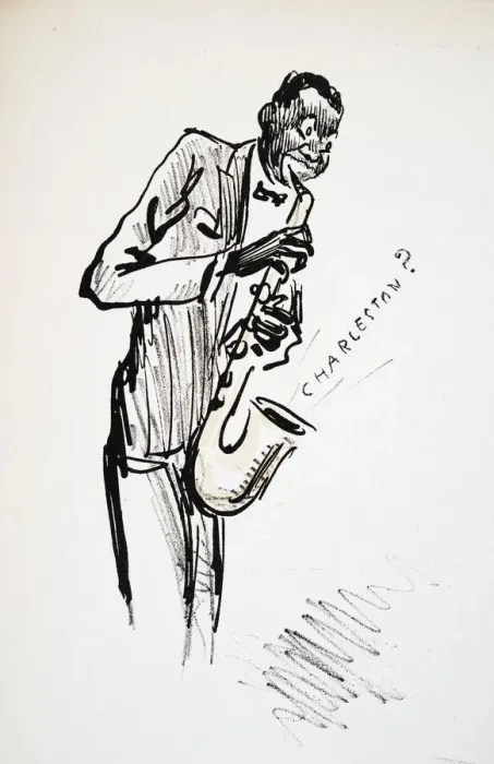 Framed Print : Saxophonist, from White Bottoms pub. 1927 Framed Print : Saxophonist, from White Bottoms pub. 1927