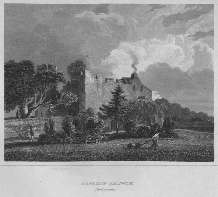 Framed Print : Scaleby Castle. Cumberland, 1814. Artist: John Greig Framed Print : Scaleby Castle. Cumberland, 1814. Artist: John Greig