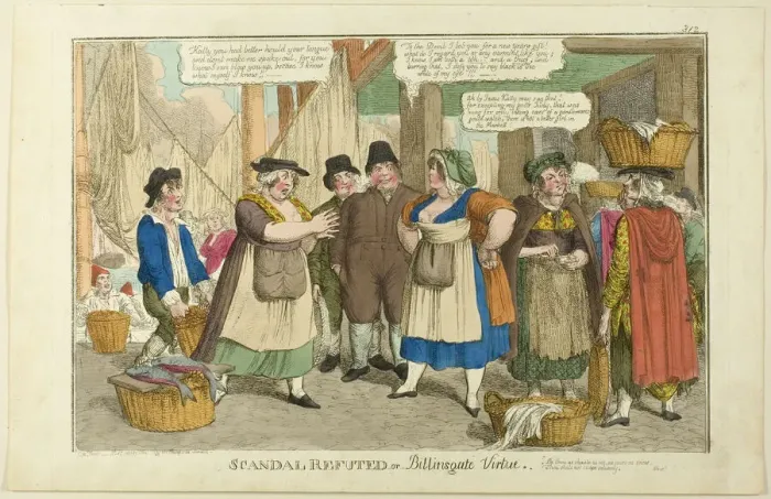Framed Print : Scandal Refuted or Billingsgate Virtue, 1818. Creator: Charles Williams Framed Print : Scandal Refuted or Billingsgate Virtue, 1818. Creator: Charles Williams