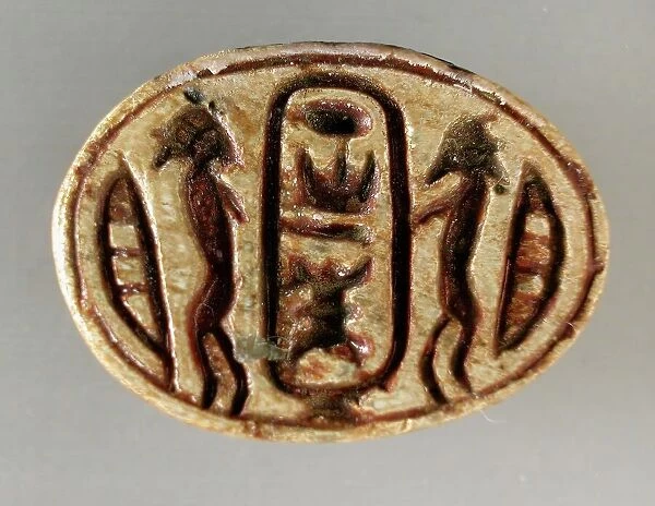 Scarab with Two Bound Enemies (image 2 of 2), 18th-26th dynasties (1504-525 BCE). Creator: Unknown