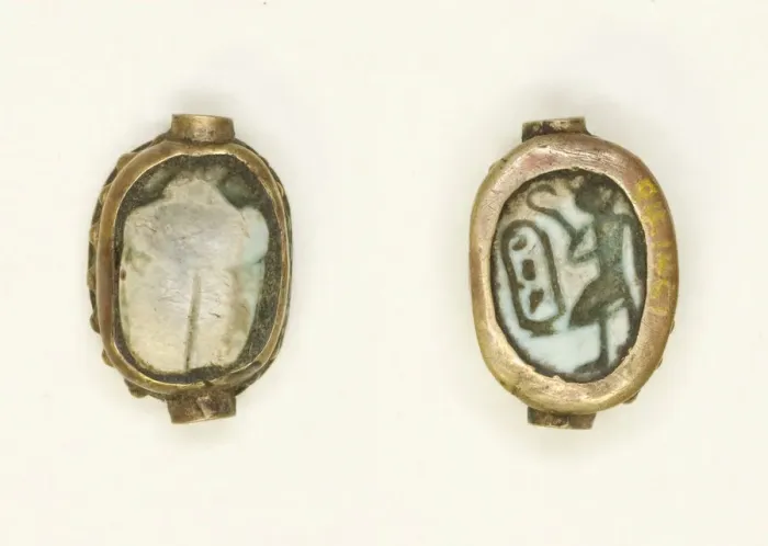 Framed Print : Scarab: Cartouche and Standing King, Egypt, New Kingdom, Dynasty 18 Framed Print : Scarab: Cartouche and Standing King, Egypt, New Kingdom, Dynasty 18