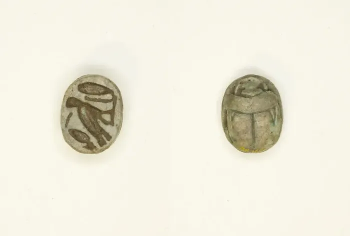 Framed Print : Scarab: Cobra, m-owl, and sign (sDm?), Egypt, New Kingdom-Late Period Framed Print : Scarab: Cobra, m-owl, and sign (sDm?), Egypt, New Kingdom-Late Period