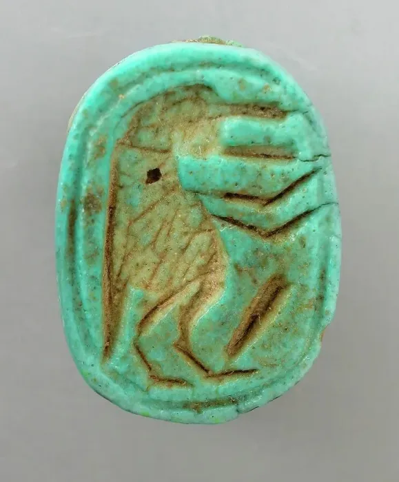 Framed Print : Scarab With Depiction of the Hippo Goddess Taweret, Egypt, probably 18th - 20th Dynasty 1569 - 108.. Creator: Unknown Framed Print : Scarab With Depiction of the Hippo Goddess Taweret, Egypt, probably 18th - 20th Dynasty 1569 - 108.. Creator: Unknown