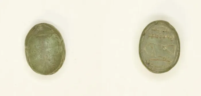 Framed Print : Scarab: Hieroglyphs (?), Egypt, Middle Kingdom-Second Intermediate Period ( Framed Print : Scarab: Hieroglyphs (?), Egypt, Middle Kingdom-Second Intermediate Period (