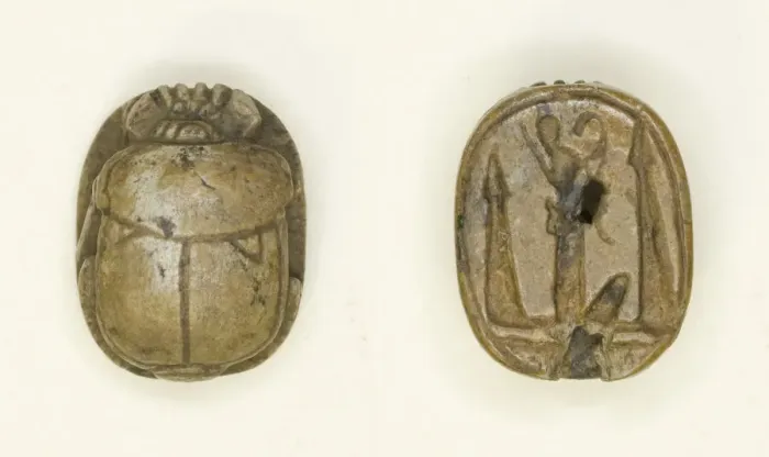 Framed Print : Scarab: King and Hieroglyphs, Egypt, New Kingdom-Late Period Framed Print : Scarab: King and Hieroglyphs, Egypt, New Kingdom-Late Period