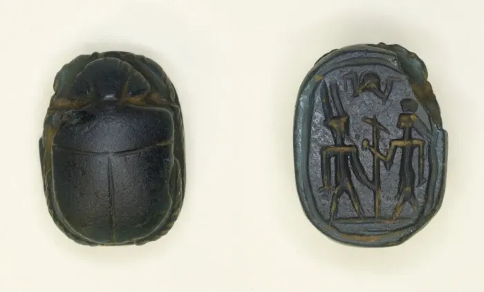 Framed Print : Scarab: Two Standing Deities, Egypt, New Kingdom, Dynasties 18-20 (about 1550-1069 BCE) Framed Print : Scarab: Two Standing Deities, Egypt, New Kingdom, Dynasties 18-20 (about 1550-1069 BCE)