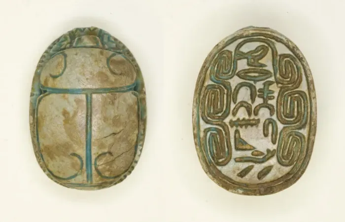 Framed Print : Scarab: Title (Greatest of the Tens of Upper Egypt) and Personal Name, Egypt Framed Print : Scarab: Title (Greatest of the Tens of Upper Egypt) and Personal Name, Egypt