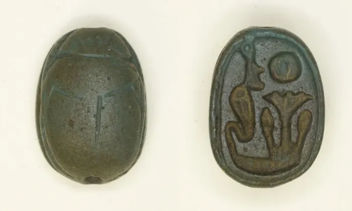 Framed Print : Scarab: Uraeus with Lotus, Egypt, New Kingdom, Dynasties 18-20 (about 1550-1068 BCE) Framed Print : Scarab: Uraeus with Lotus, Egypt, New Kingdom, Dynasties 18-20 (about 1550-1068 BCE)