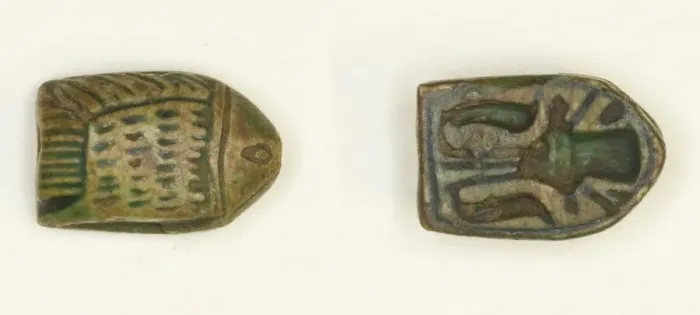 Framed Print : Scaraboid: Fish, Egypt, New Kingdom, Dynasty 18 (about 1550-1295 BCE). Creator: Unknown Framed Print : Scaraboid: Fish, Egypt, New Kingdom, Dynasty 18 (about 1550-1295 BCE). Creator: Unknown