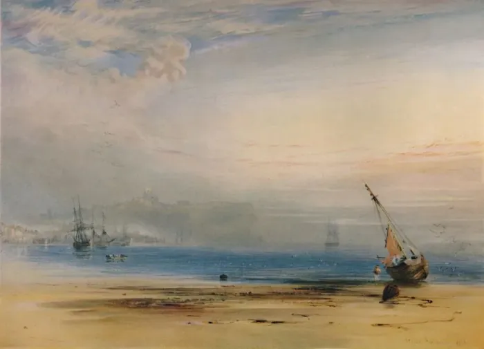 Framed Print : Scarborough from across the Bay, 1850, (1935). Artist: Anthony Vandyke Copley Fielding Framed Print : Scarborough from across the Bay, 1850, (1935). Artist: Anthony Vandyke Copley Fielding