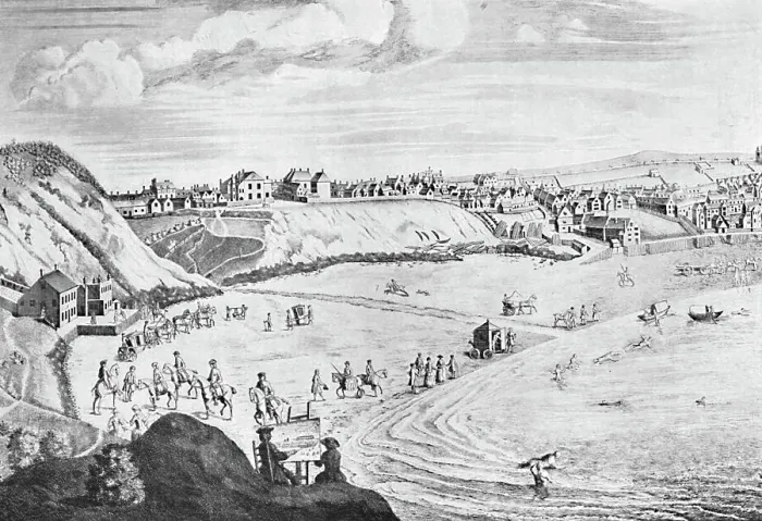 Framed Print : Scarborough Sands in 1735, c1735, (1904) Framed Print : Scarborough Sands in 1735, c1735, (1904)