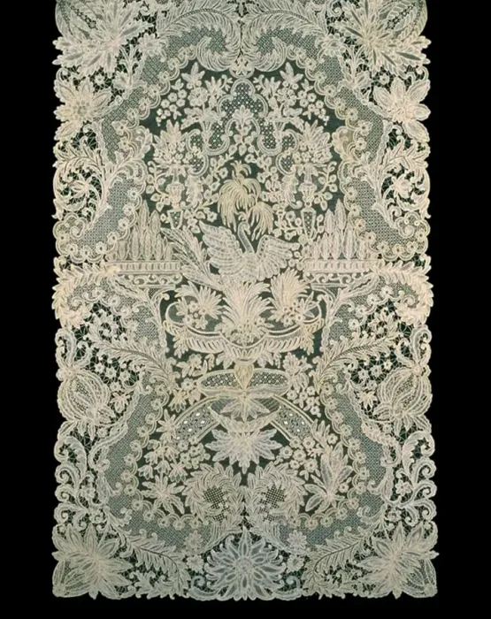 Framed Print : Scarf, Belgium, 1865 / 1900 (based on design from 1720 / 30). Creator: Unknown Framed Print : Scarf, Belgium, 1865 / 1900 (based on design from 1720 / 30). Creator: Unknown