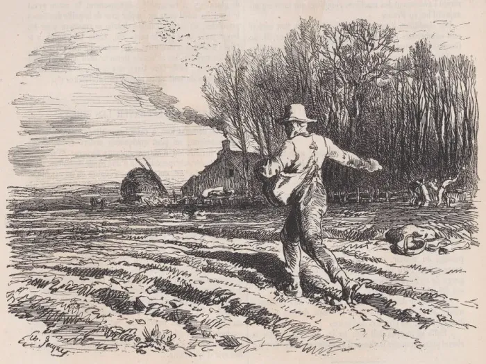Framed Print : Scattering Seed, from Le Magasin Pittoresque, May 1857 Framed Print : Scattering Seed, from Le Magasin Pittoresque, May 1857