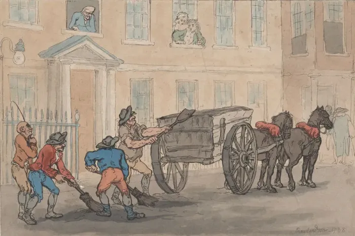 Framed Print : Scavengers Cart, 1788. 1788. Creator: Thomas Rowlandson Framed Print : Scavengers Cart, 1788. 1788. Creator: Thomas Rowlandson