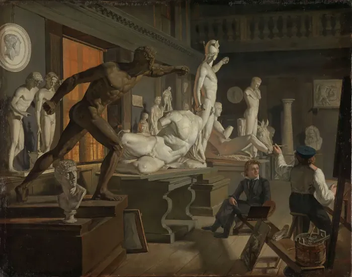 Framed Print : Scene from the Academy in Copenhagen, 1827 or 1828. Creator: Knud Baade Framed Print : Scene from the Academy in Copenhagen, 1827 or 1828. Creator: Knud Baade