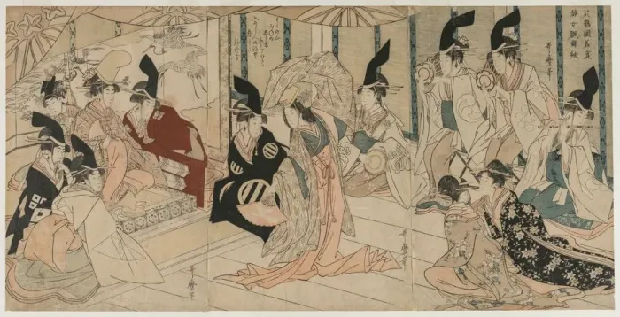 Framed Print : Scene Adapted from the play The Treasury of Loyal Retainers (Chushingura), late 1790s Framed Print : Scene Adapted from the play The Treasury of Loyal Retainers (Chushingura), late 1790s