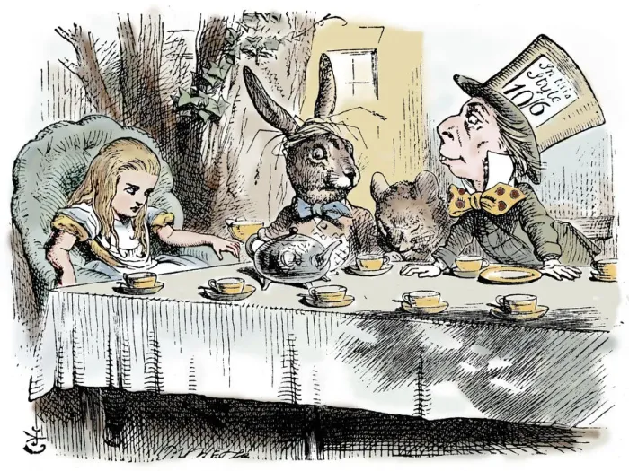 Framed Print : Scene from Alices Adventures in Wonderland by Lewis Carroll, 1865. Artist: John Tenniel Framed Print : Scene from Alices Adventures in Wonderland by Lewis Carroll, 1865. Artist: John Tenniel