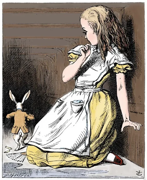 Framed Print : Scene from Alices Adventures in Wonderland by Lewis Carroll, 1865. Artist: John Tenniel Framed Print : Scene from Alices Adventures in Wonderland by Lewis Carroll, 1865. Artist: John Tenniel