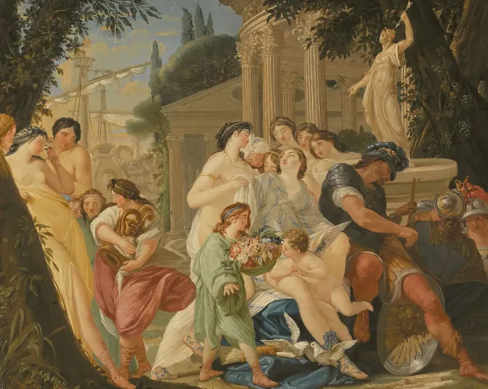 Framed Print : Scene from Antiquity, 1746. Creator: Johan Frederik Horling Framed Print : Scene from Antiquity, 1746. Creator: Johan Frederik Horling