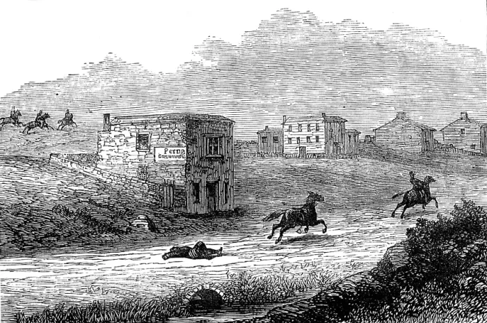 Framed Print : Scene of the assassination of Colonel Koumerow, near Pera, 1880. Creator: Unknown Framed Print : Scene of the assassination of Colonel Koumerow, near Pera, 1880. Creator: Unknown