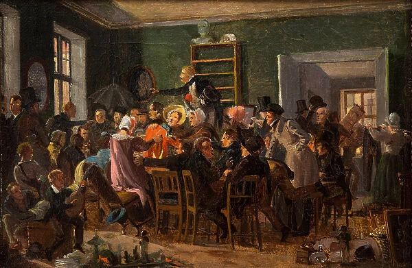 Scene from an auction, 1835. Creator: Marstrand, Wilhelm Nicolai (1810-1873)