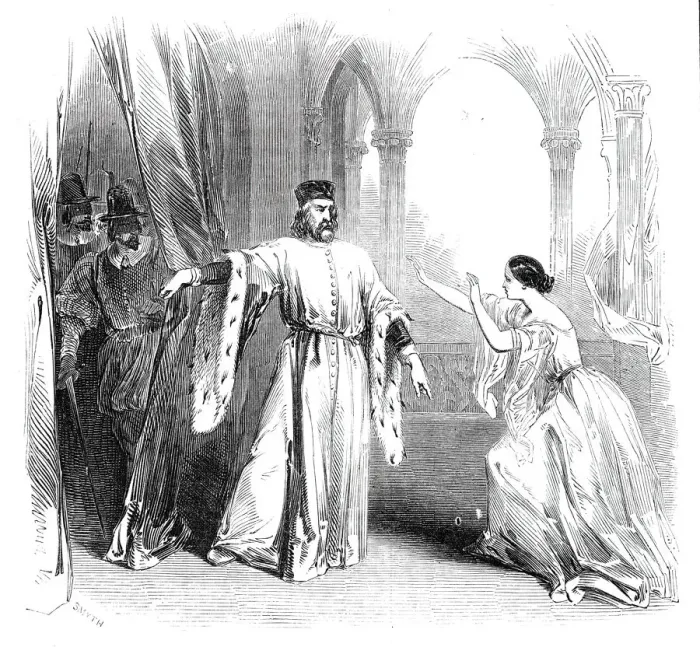 Framed Print : Scene from Balfes new opera of The Daughter of St Framed Print : Scene from Balfes new opera of The Daughter of St