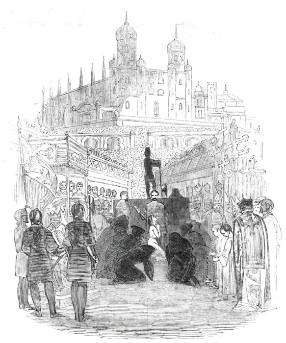 Framed Print : Scene from Balfes opera The Daughter of St. Mark, 1844. Creator: Unknown Framed Print : Scene from Balfes opera The Daughter of St. Mark, 1844. Creator: Unknown