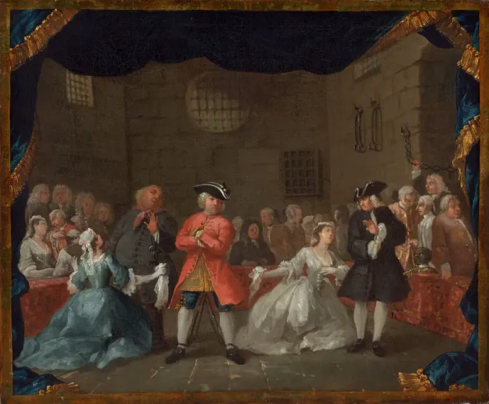 Framed Print : A Scene from The Beggars Opera, 1728 / 1729. Creator: William Hogarth Framed Print : A Scene from The Beggars Opera, 1728 / 1729. Creator: William Hogarth