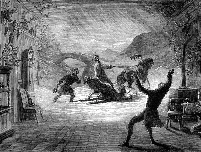 Framed Print : Scene from The Bells, at the Lyceum Theatre, 1871. Creator: Unknown Framed Print : Scene from The Bells, at the Lyceum Theatre, 1871. Creator: Unknown