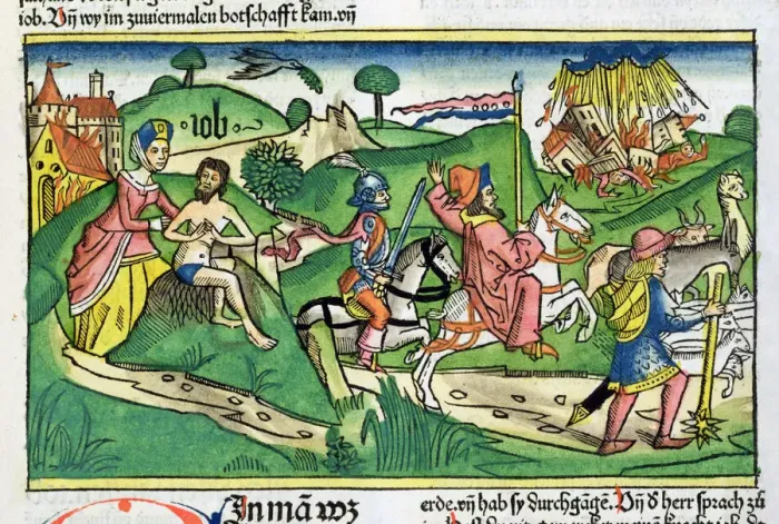 Framed Print : Scene from the Book of Job Framed Print : Scene from the Book of Job