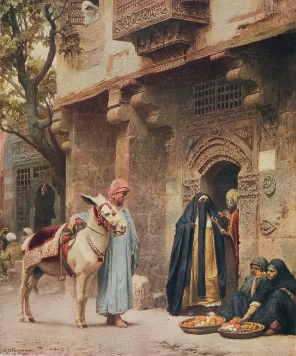 Framed Print : A Scene in Cairo, 1878, (1917). Artist: Frederick Arthur Bridgman Framed Print : A Scene in Cairo, 1878, (1917). Artist: Frederick Arthur Bridgman