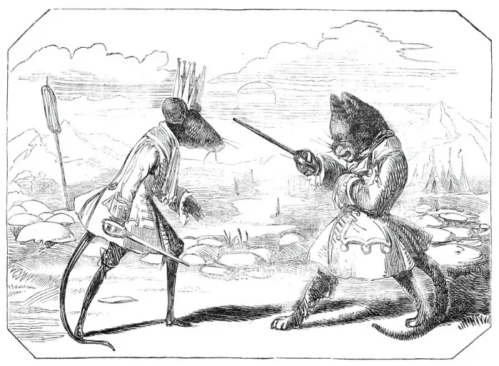 Framed Print : Scene from Cats Castle, at the Adelphi Theatre, 1844. Creator: Unknown Framed Print : Scene from Cats Castle, at the Adelphi Theatre, 1844. Creator: Unknown