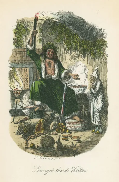 Framed Print : Scene from A Christmas Carol by Charles Dickens, 1843. Artist: John Leech Framed Print : Scene from A Christmas Carol by Charles Dickens, 1843. Artist: John Leech