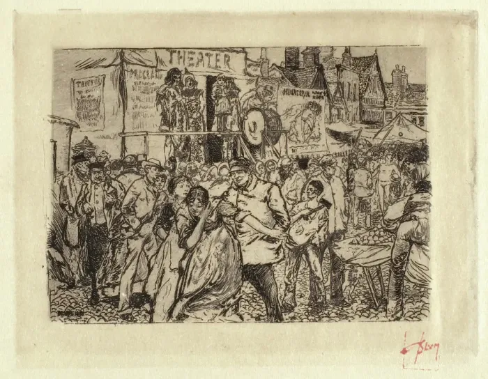Framed Print : Scene at a Circus, 1885. Creator: Robert Frederick Blum Framed Print : Scene at a Circus, 1885. Creator: Robert Frederick Blum