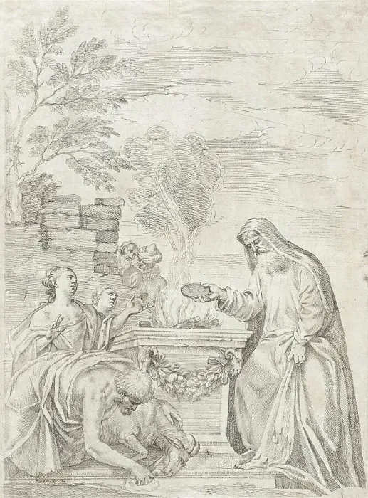 Framed Print : Scene of Classical Sacrifice, 16th century. Creator: Giovanni Battista Zelotti Framed Print : Scene of Classical Sacrifice, 16th century. Creator: Giovanni Battista Zelotti