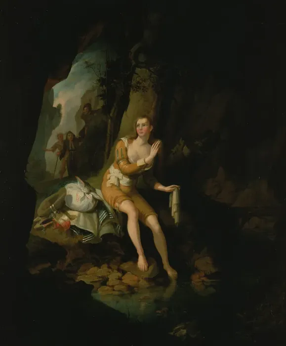 Framed Print : (Scene from Don Quixote), 1816. Creator: John Ritto Penniman Framed Print : (Scene from Don Quixote), 1816. Creator: John Ritto Penniman