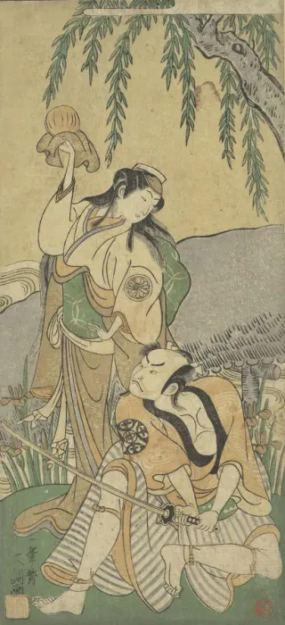 Framed Print : Scene from a Drama, 1769. Creator: Ippitsusai Buncho Framed Print : Scene from a Drama, 1769. Creator: Ippitsusai Buncho