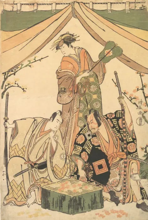 Framed Print : Scene of the Drama Oakinai Hiru-ga-Koshima, 1784-85. Creator: Torii Kiyonaga Framed Print : Scene of the Drama Oakinai Hiru-ga-Koshima, 1784-85. Creator: Torii Kiyonaga