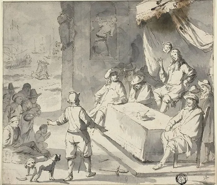 Framed Print : Scene from Dutch History: Supplicants before Ruler, n.d. Creator: Romeyn de Hooghe Framed Print : Scene from Dutch History: Supplicants before Ruler, n.d. Creator: Romeyn de Hooghe