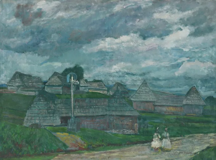 Framed Print : Scene in Eastern Slovakia, c1928. Creator: Antonin Hudecek Framed Print : Scene in Eastern Slovakia, c1928. Creator: Antonin Hudecek