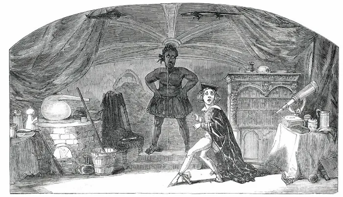 Framed Print : Scene from the Extravaganza of Frankenstein, or, The Model Man at the Adelphi Theatre, 1850. Creator: Unknown. Scene from the Extravaganza of Frankenstein, or, The Model Man at the Adelphi Theatre, 1850. Creator: Unknown Framed Print : Scene from the Extravaganza of Frankenstein, or, The Model Man at the Adelphi Theatre, 1850. Creator: Unknown. Scene from the Extravaganza of Frankenstein, or, The Model Man at the Adelphi Theatre, 1850. Creator: Unknown