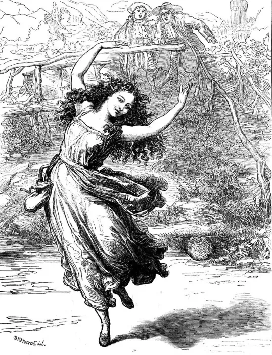 Framed Print : Scene from Fanchette, at the Lyceum Theatre: the Shadow Dance, 1871. Creator: Unknown Framed Print : Scene from Fanchette, at the Lyceum Theatre: the Shadow Dance, 1871. Creator: Unknown