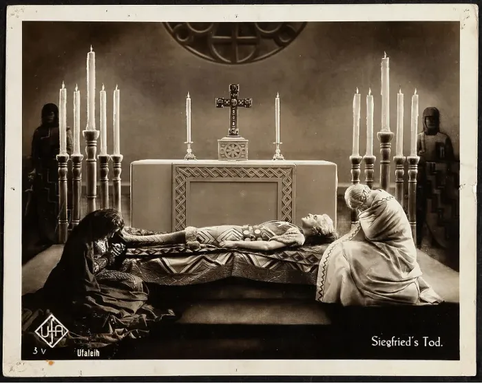Framed Print : Scene from the film The Nibelungen: Siegfried by Fritz Lang, 1924. Creator: Unknown photographer Framed Print : Scene from the film The Nibelungen: Siegfried by Fritz Lang, 1924. Creator: Unknown photographer